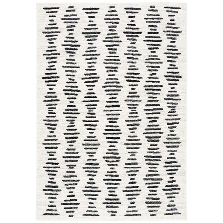 Safavieh 6 ft. 7 in. x 8 ft. 7 in. Tulum Global Rectangle Area Rug Ivory & Black TUL644A-6